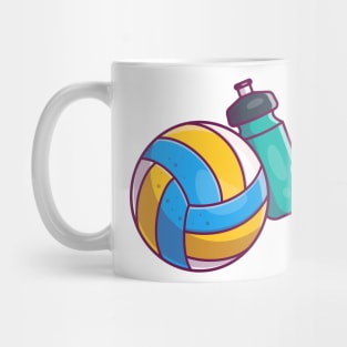 Volley ball with bottle cartoon Mug